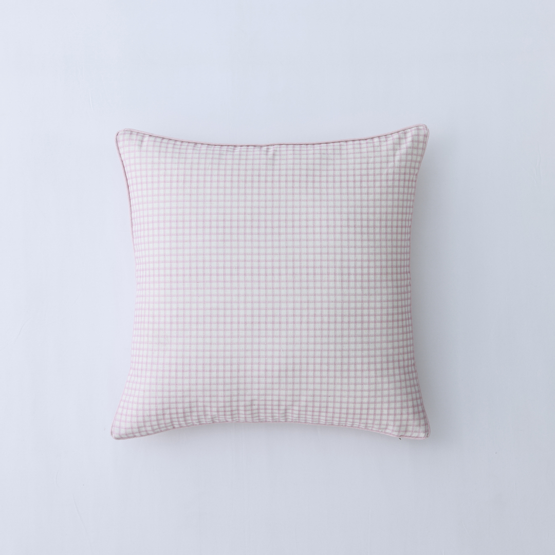 MM Linen Gingham Cushions | Blue, Pink & Green Linen Cotton image 3